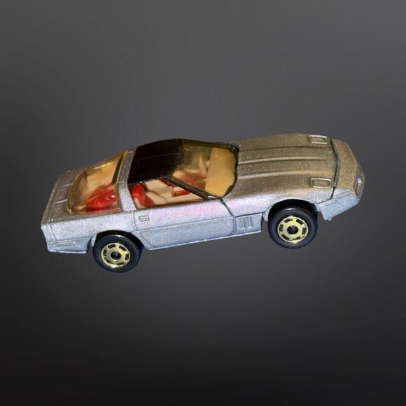 1982 Hot Wheels 80's Corvette Black Wall Metallic Gray Hong Kong - Picture 4 of 9